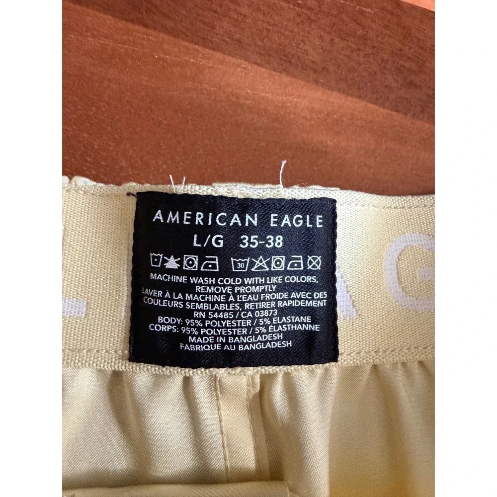 4 Pack American Eagle Satin Boxer Shorts Large Yellow Lavender Coral Tie Dye